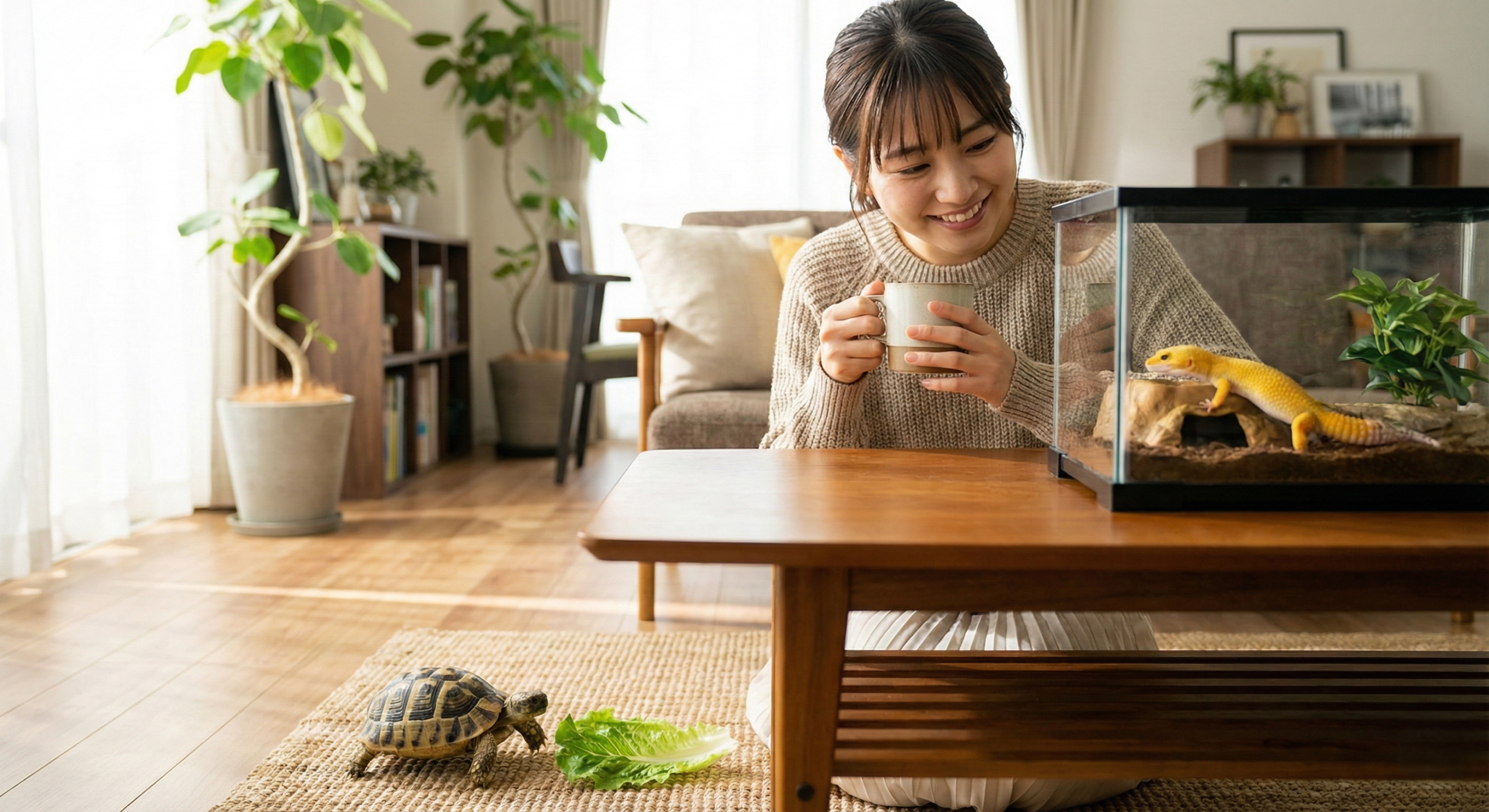 レオパとリクガメ